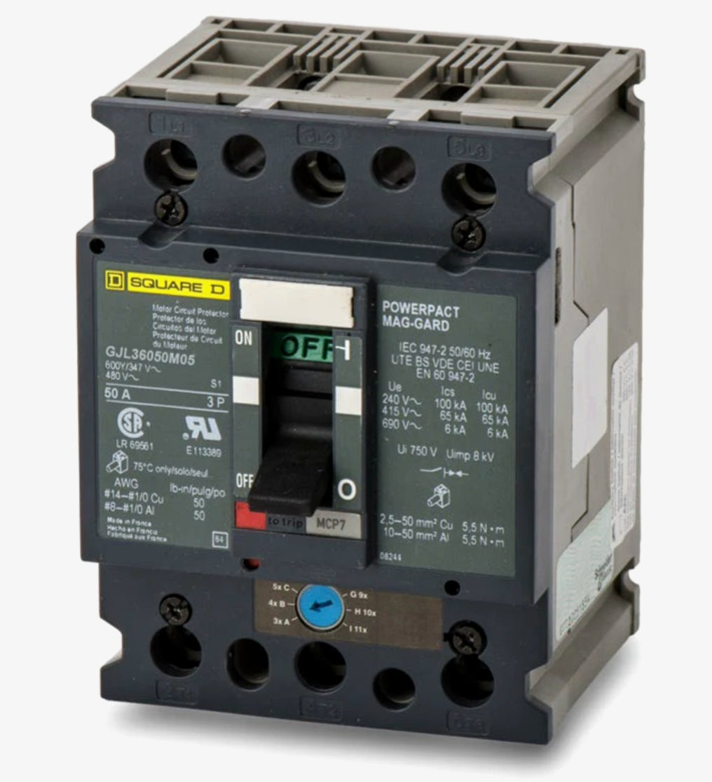 GJL36050M05 - Square D - Molded Case Circuit Breakers Feed-Thru - 50 Amp - 3 Pole - 600 V