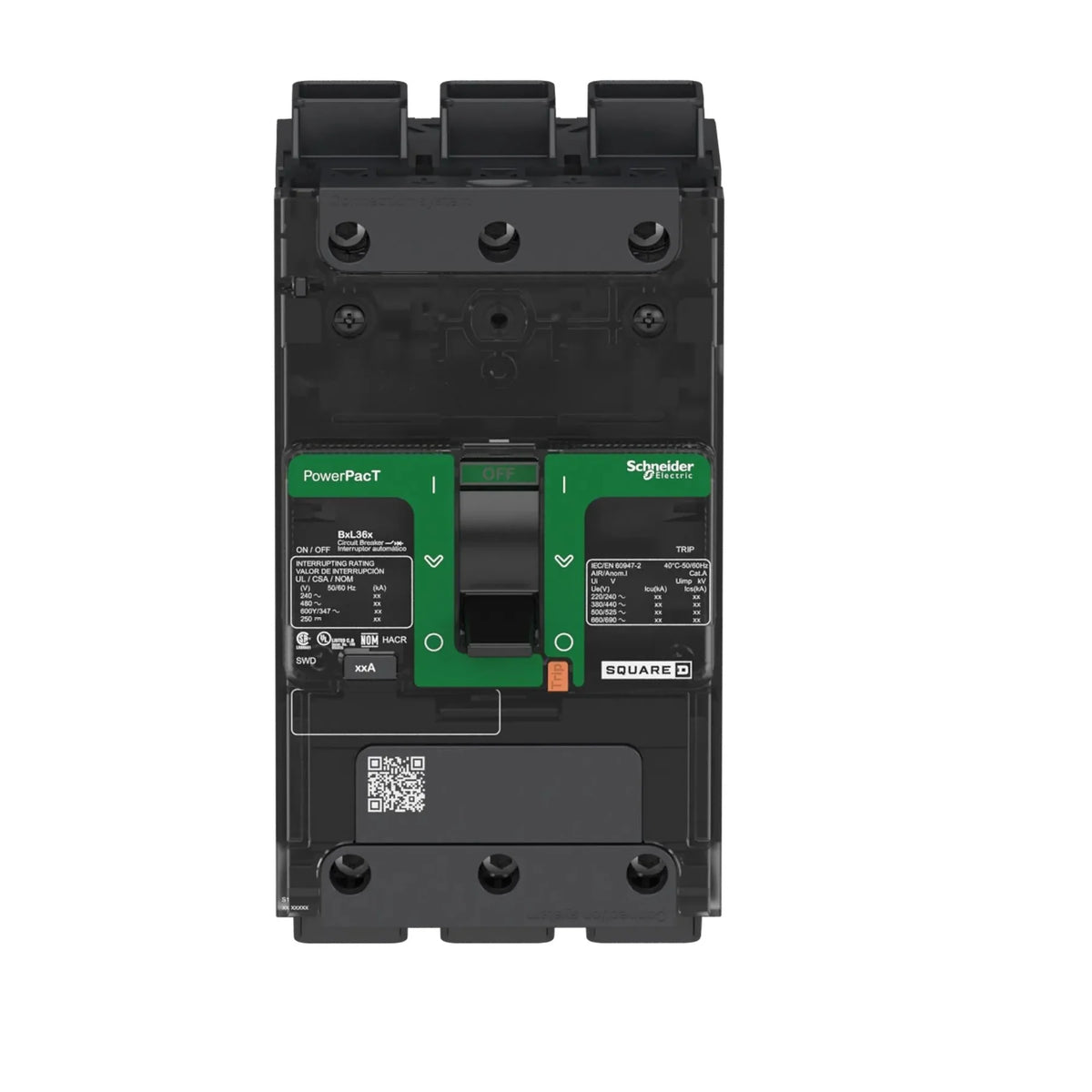 BDL36080 - Square D - Molded Case Circuit Breaker Feed-Thru - 80 Amp - 3 Pole - 600 V