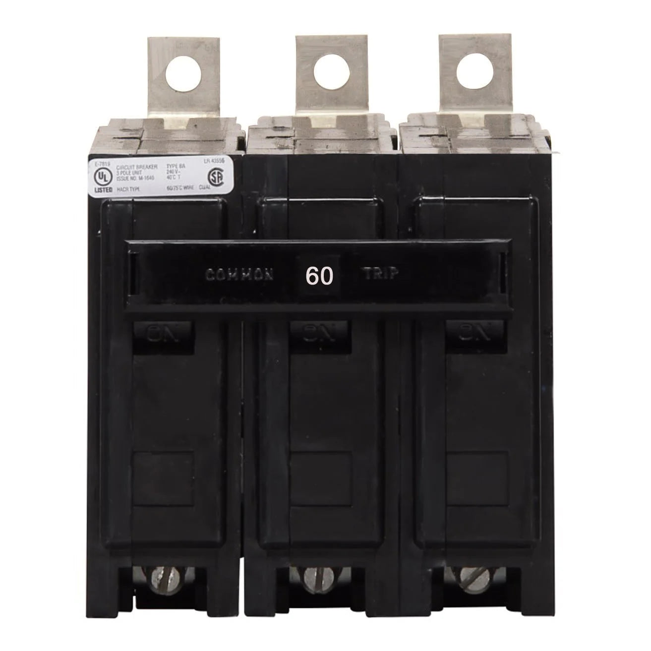 BAB3060H - Eaton - 60 Amp Circuit Breaker Bolt-On - 60 Amp - 3 Pole - 240 Volt