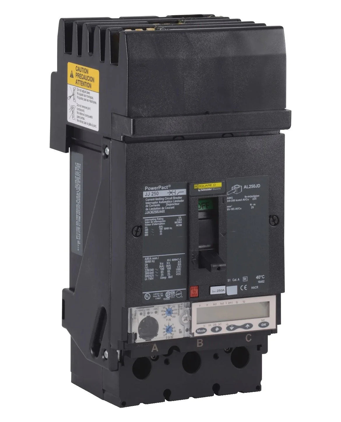 JJA36250U44X - Square D - Molded Case Circuit Breaker I-Line Plug-In - 250 Amp - 3 Pole - 600 Volt