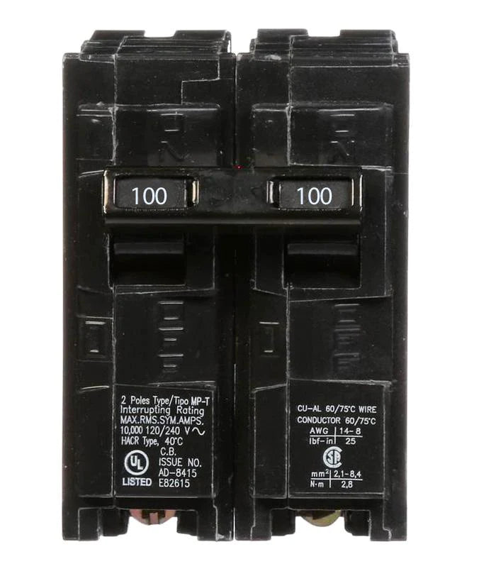 Q2100 - Siemens - 100 Amp Circuit Breaker Plug-In - 100 Amp - 2 Pole - 240 Volt