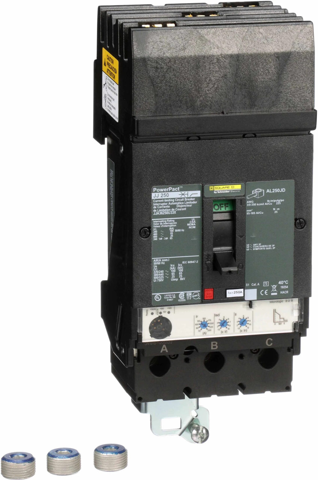 JJA36250U33X - Square D - Molded Case Circuit Breakers I-Line Plug-In - 250 Amp - 3 Pole - 600 Volt