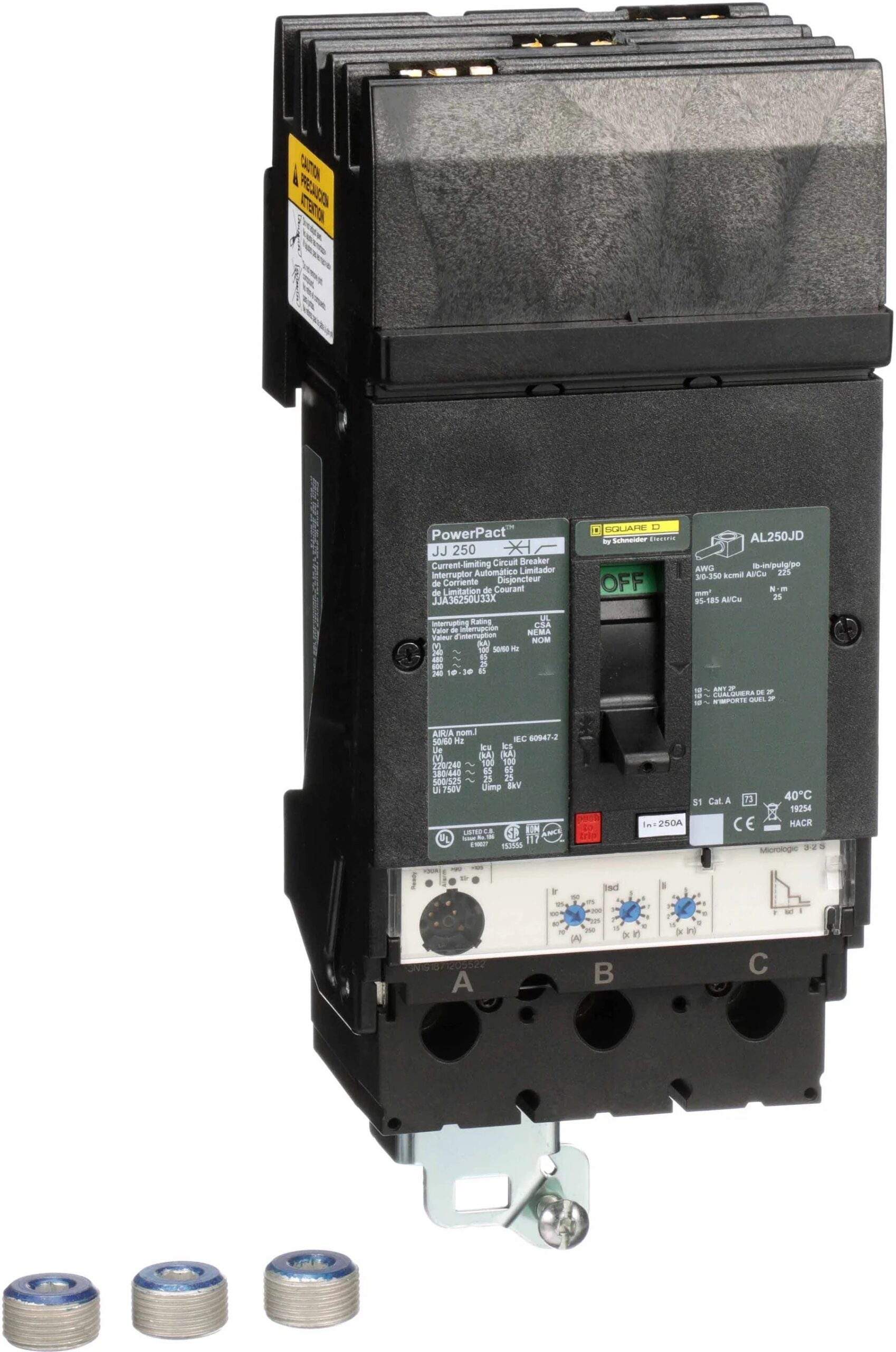 JJA36250U33X - Square D - Molded Case Circuit Breakers I-Line Plug-In - 250 Amp - 3 Pole - 600 Volt