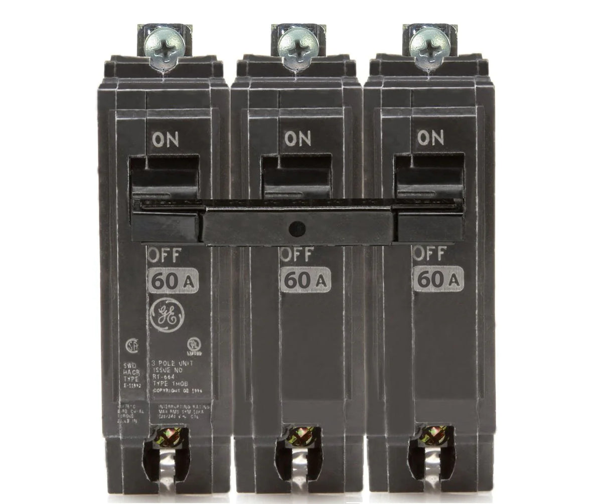 THQB32060 - GE 60 Amp 3 Pole Bolt-On Circuit Breaker