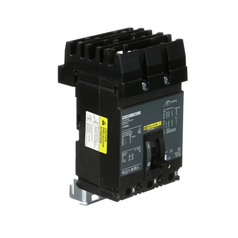 FA36020 - Square D - Molded Case Circuit Breaker | I-Line Plug-In | 20A 3-Pole 600V