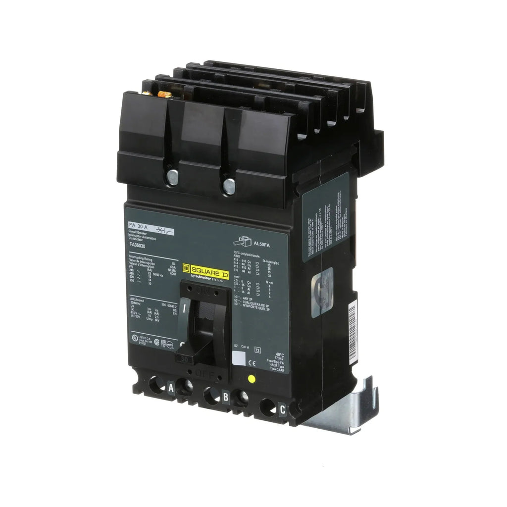 FA36030 - Square D - Molded Case Circuit Breaker I-Line Plug-In - 30 Amp - 3 Pole - 600 Volt