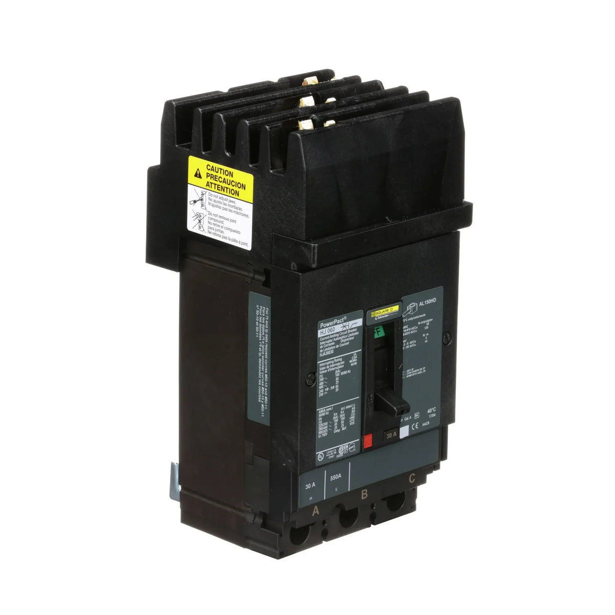 HJA36030 - Square D - Molded Case Circuit Breaker I-Line Plug-In - 30 Amp - 3 Pole - 600 Volt