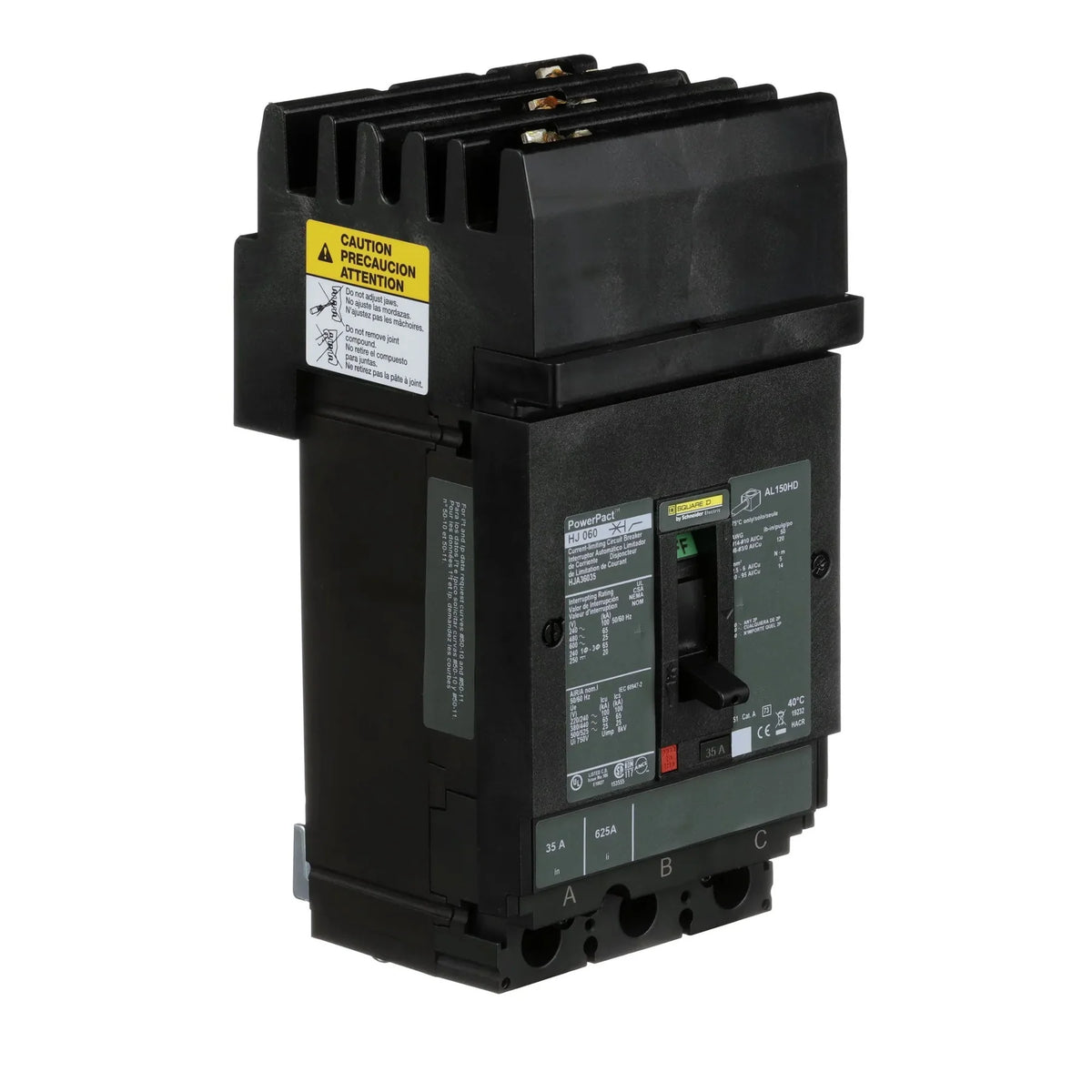 HJA36035 - Square D - Molded Case Circuit Breaker I-Line Plug-In - 35 Amp - 3 Pole - 600 Volt