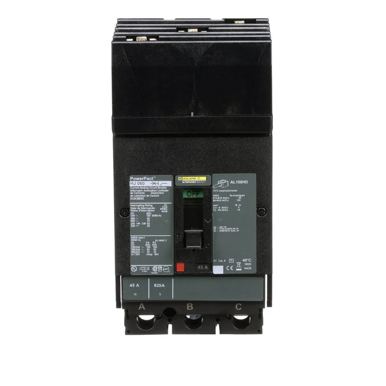 SQUARE D HJA36045 3 Pole Non-Interchangeable Trip Thermal Magnetic Circuit Breakers
