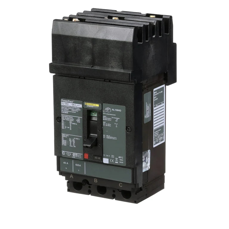 SQUARE D HJA36045 3 Pole Non-Interchangeable Trip Thermal Magnetic Circuit Breakers