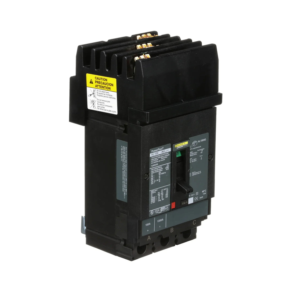 SQUARE D HJA36150 3 Pole Non-Interchangeable Trip Thermal Magnetic Circuit Breakers
