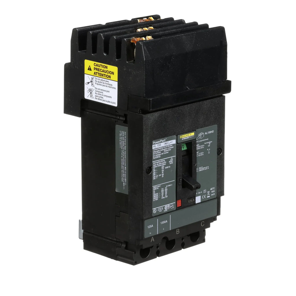 HLA36125 - Square D - Molded Case Circuit Breaker I-Line Plug-In - 125 Amp - 3 Pole - 600 Volt