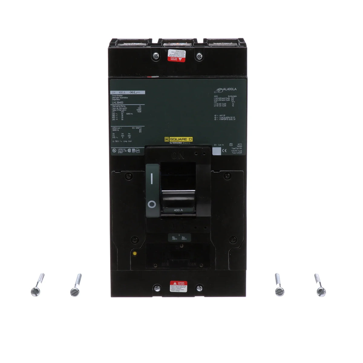 LHL36400 - Square D - Molded Case Circuit Breaker Feed-Thru - 400 Amp - 3 Pole - 600 Volt