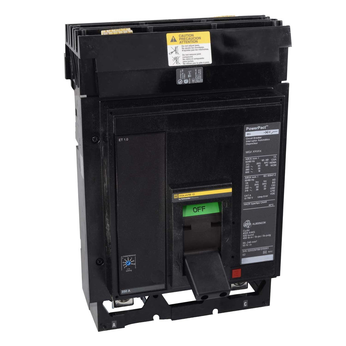 MGA36700 - Square D - Molded Case Circuit Breaker I-Line Plug-In - 700 Amp - 3 Pole - 600 Volt