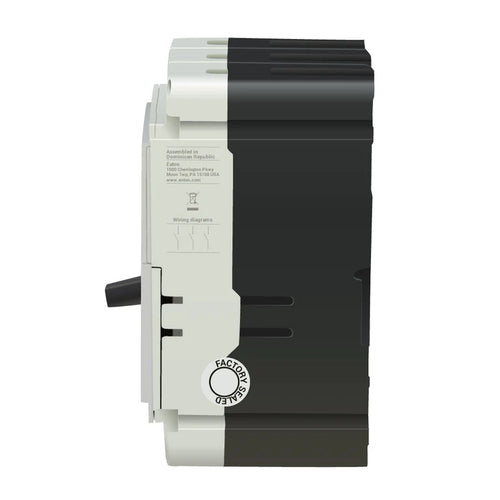 Eaton Power Defense PDG2 frame molded case circuit breaker, side profile view