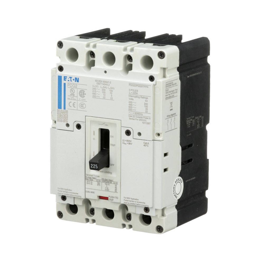 PDG23M0110TFFL - Eaton - Molded Case Circuit Breakers Feed-Thru - 110 Amp - 3 Pole - 600 Volt 2