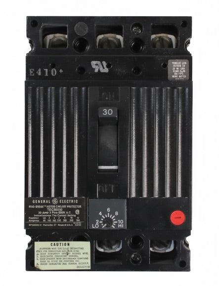 TEC36030 - General Electrics - Molded Case Circuit Breakers Feed-Thru - 30 Amp - 3 Pole - 600 V