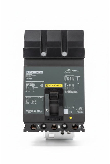 FA36050 - Square D - Molded Case Circuit Breaker I-Line Plug-In - 50 Amp - 3 Pole - 600 Volt