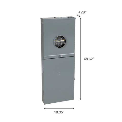 Square D - RC3040M200SL Test Block Bypass Meter Socket | 200A Ringless NEMA 3R