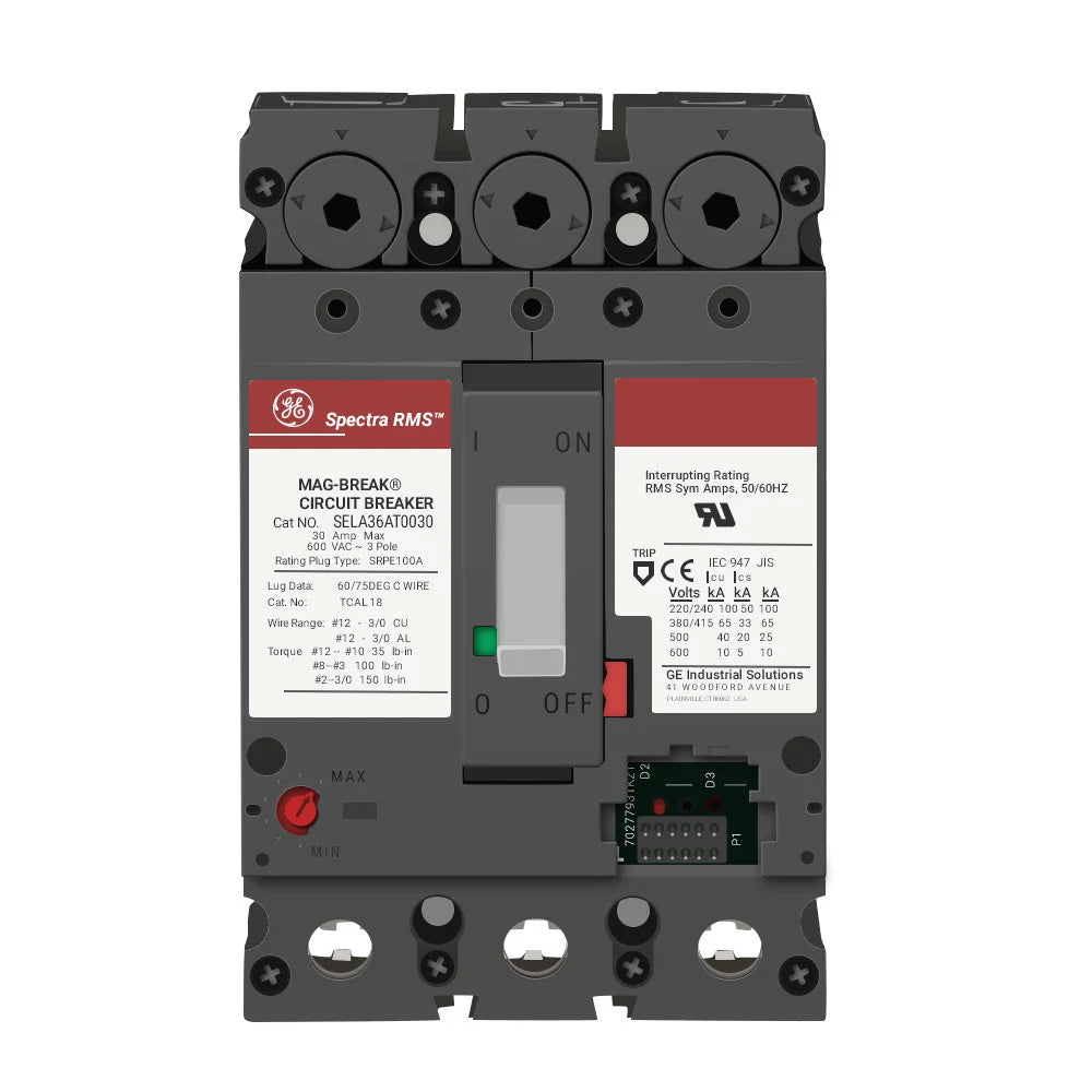 SELA36AT0030 - GE - Molded Case Circuit Breaker Bolt-On - 30 Amp - 3 Pole - 600 Volt