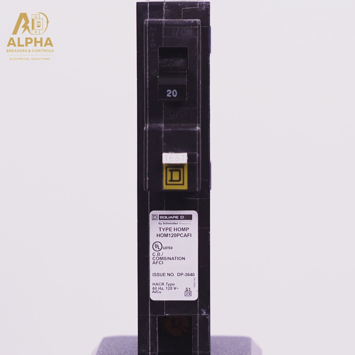 HOM120PCAFI - Square D Homeline - Arc Fault (AFCI) Circuit Breaker Plug-In - 20 Amp - 1 Pole - 120 Volt