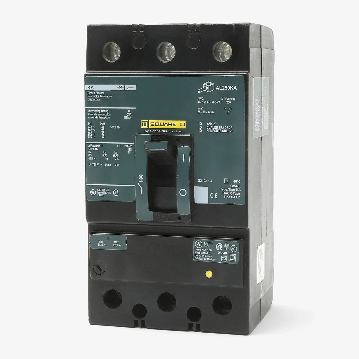 KAL36150 - Square D - Molded Case Circuit Breakers Feed-Thru - 150 Amp - 3 Pole - 600 V